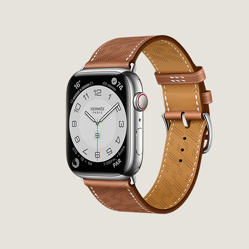 Series 8 case & Band Apple Watch Hermès Single Tour 45 mm H